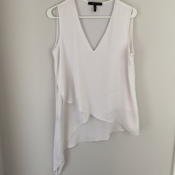 BCBGMaxAzria Nikko White Asymmetrical Blouse - Picture 3 of 9